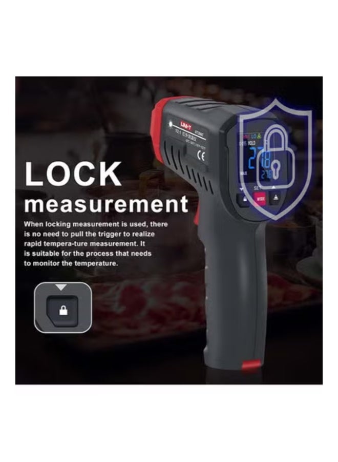UNI-T Infrared ir high Temperature Thermal Gun for Cooking Automotive, -50℃~500℃ Non Contact Thermometer Pyrometer for Pizza Oven Griddle Food Meat Surface Laser Temp Gun Gauge UT306C - Image 2